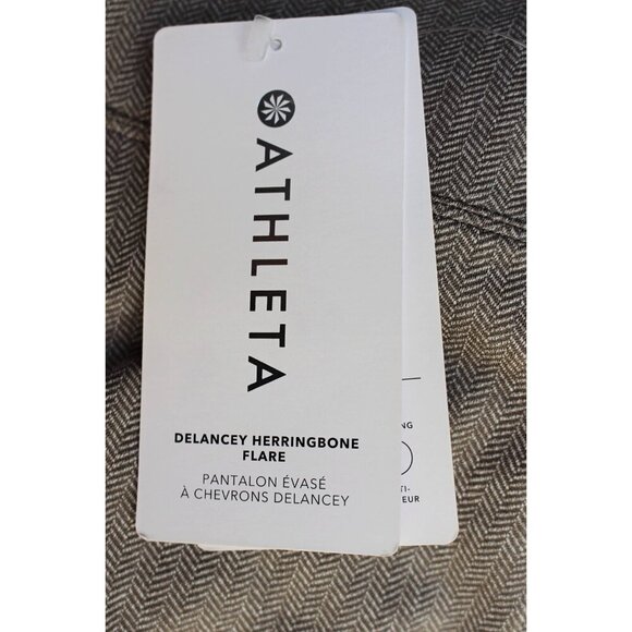 New w/Tags -Large - Athleta Delancey Herringbone Flare Pants - Beige Herringbone - Picture 4 of 12